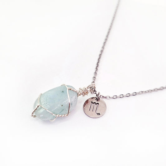 Aguamarina & Dije Escorpio