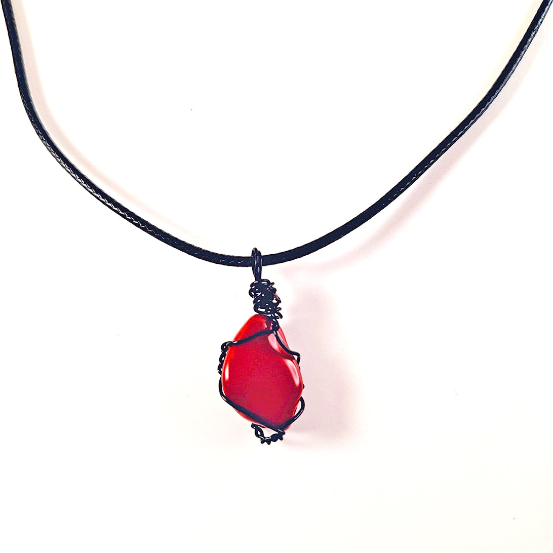 Collar SALE de Jaspe Rojo