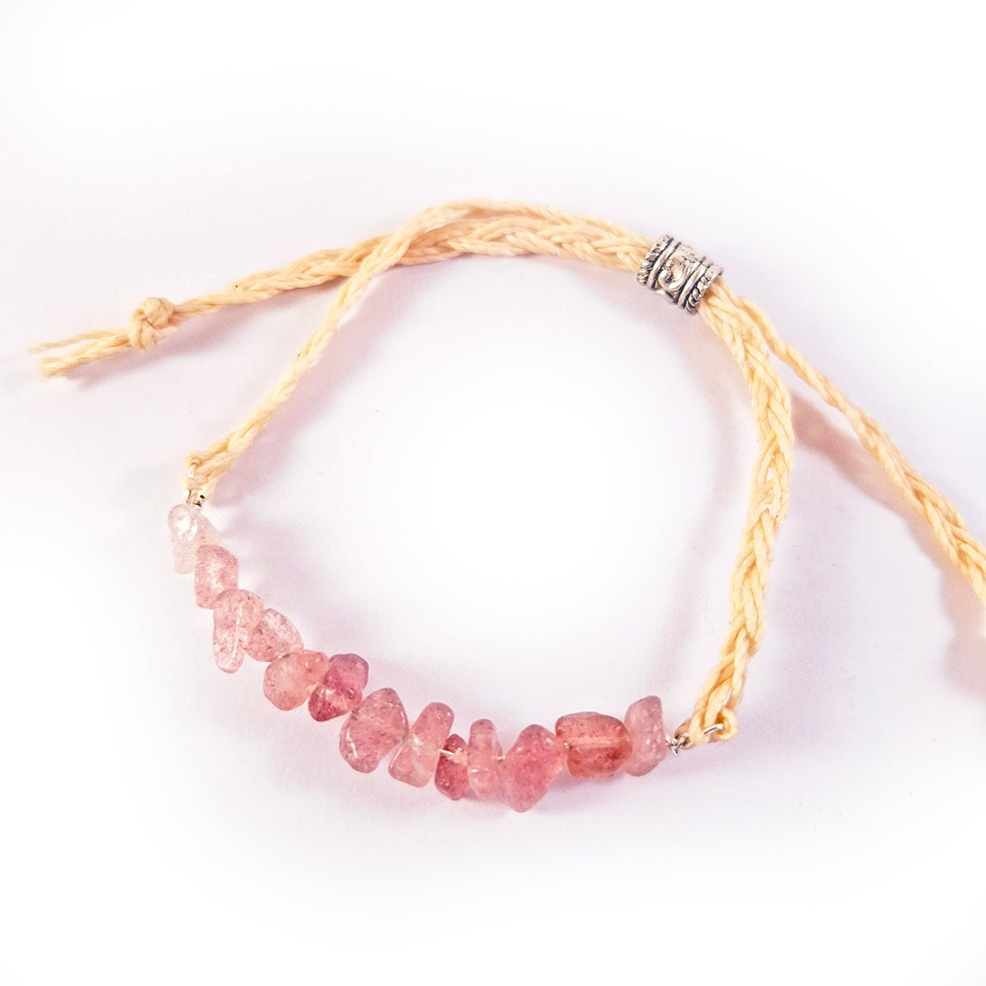 Pulsera de Cuarzo Fresa