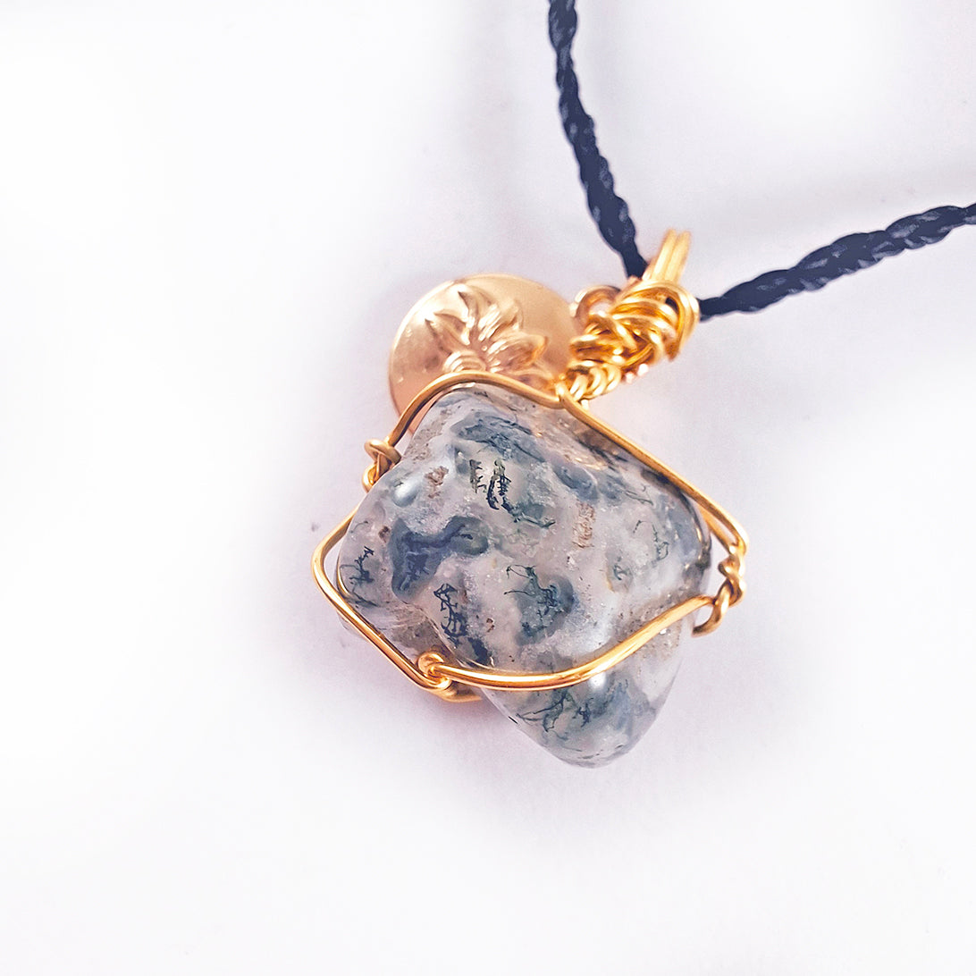 Collar de Ágata Musgo