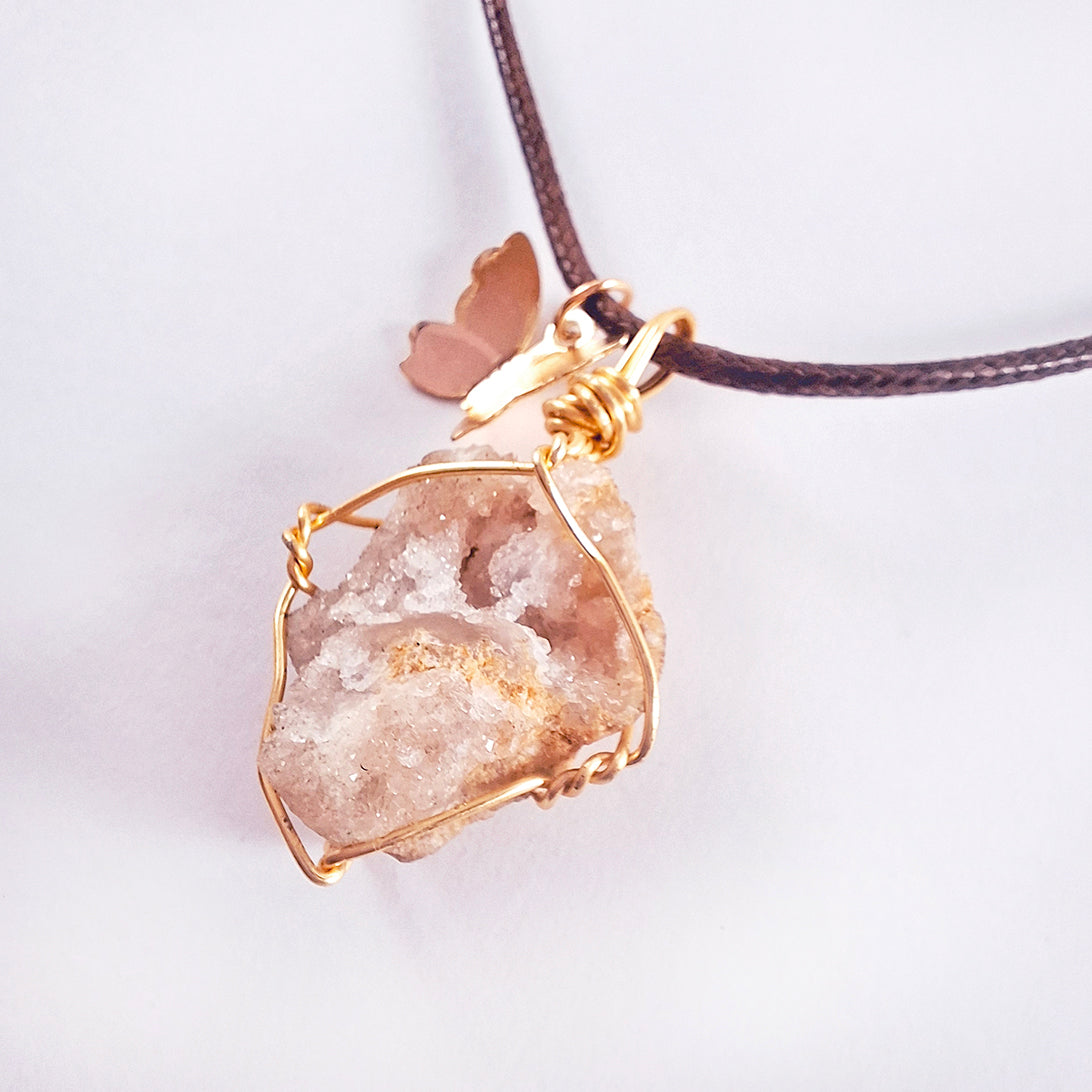 Collar de Drusa de Cuarzo