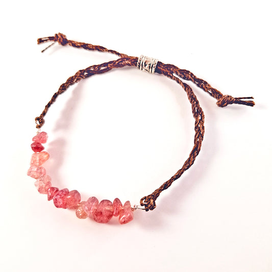 Pulsera de Cuarzo Fresa