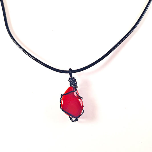 Collar SALE de Jaspe Rojo
