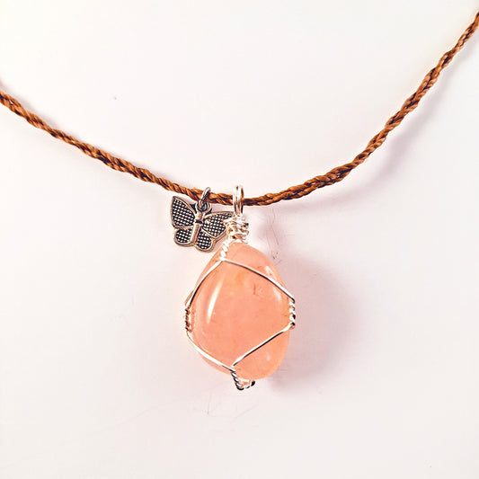 Collar de Cuarzo Rosa
