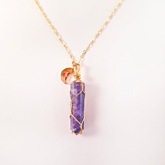 Cadena con Punta de Lepidolita