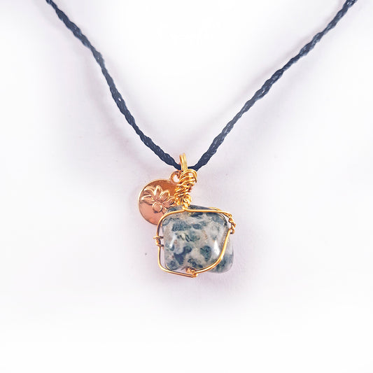 Collar de Ágata Musgo