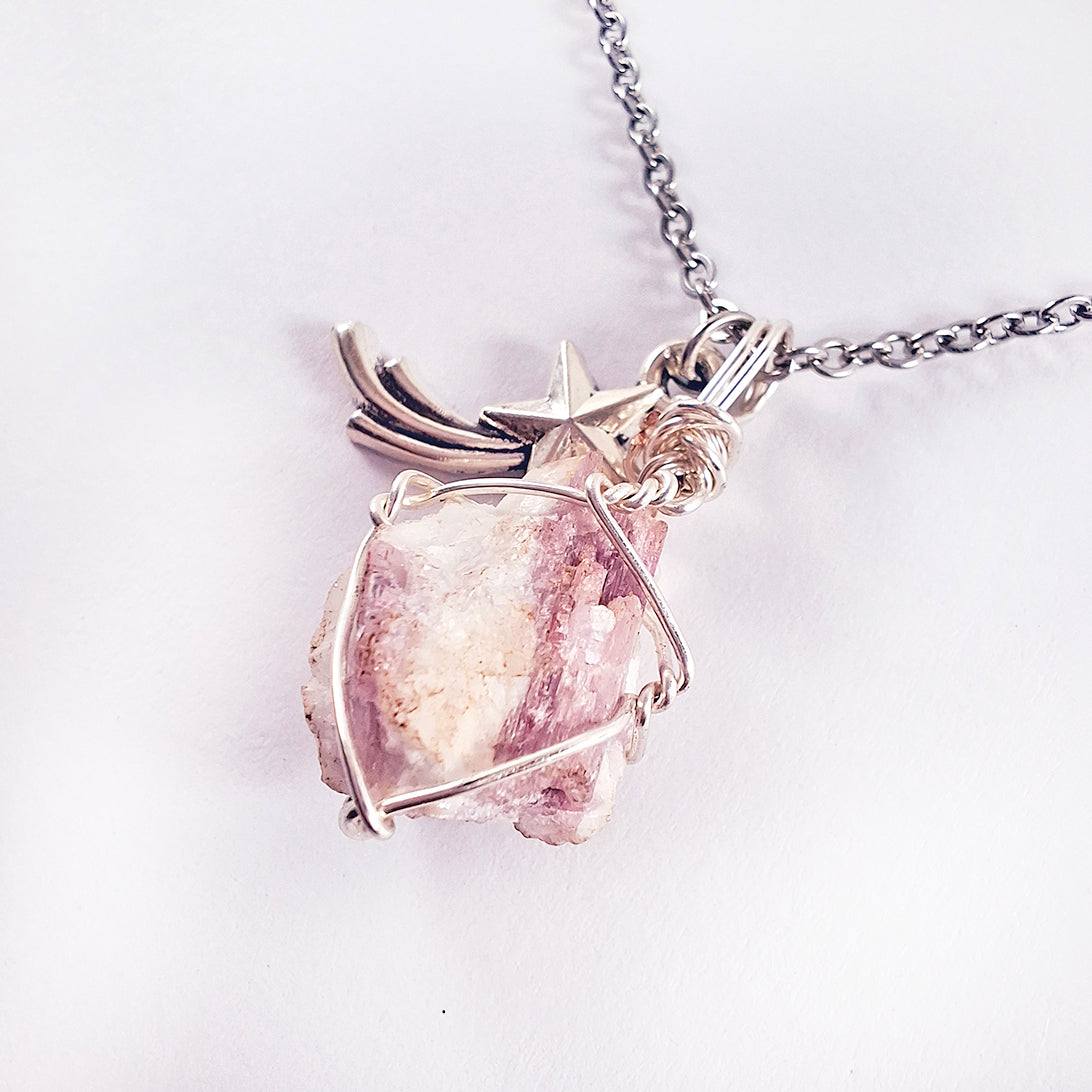 Cadena con Turmalina Rosa