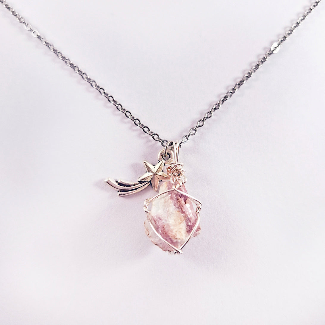 Cadena con Turmalina Rosa