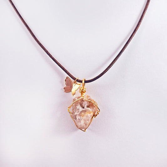 Collar de Drusa de Cuarzo